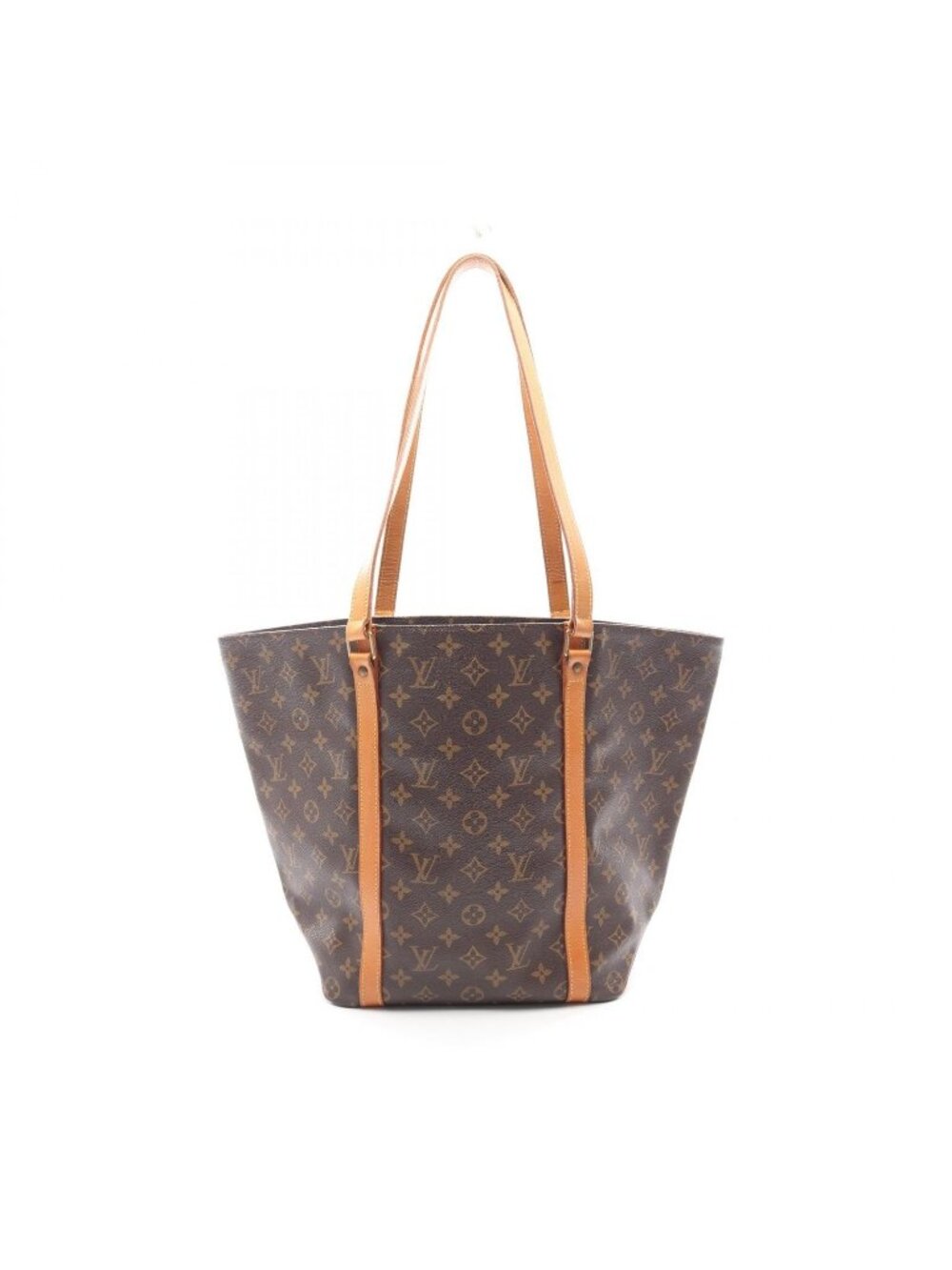 Louis Vuitton Tote Sac Shopping Canvas Leather